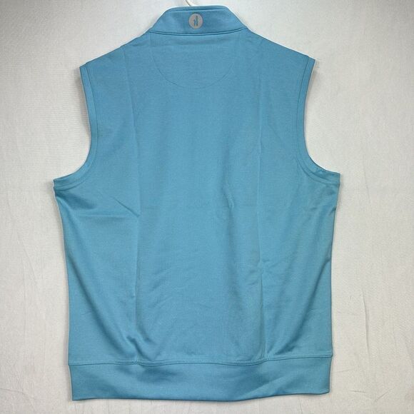 NWT Johnnie-O Denny Performance 1/4 Quarter Zip Golf Vest Blue Mens Medium $138 - Picture 3 of 11